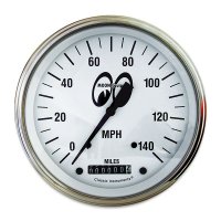 MOON Equipped 3 3/8inch 140MPH Speed Meter  (White)