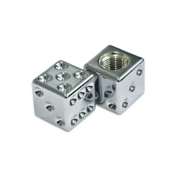 Chromd Dice Air Valve Cap