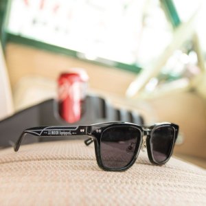 Photo2: BLACK FLYS x MOON Equipped Fly Clubman Sunglasses BK/GY