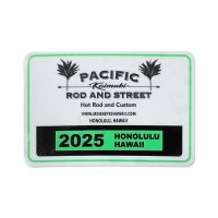 Pacific Rod & Street Honolulu Hawaii 2025 Parking Permit Window Sticker