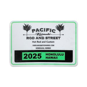 Photo1: Pacific Rod & Street Honolulu Hawaii 2025 Parking Permit Window Sticker