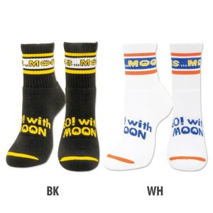 Photo2: MOON Line Short Socks