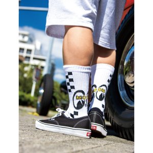 Photo1: MOON Checker Line Socks