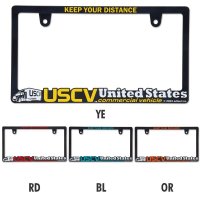 Raised USCV Logo License Plate Frame for JPN size