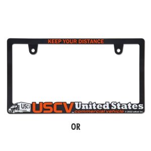 Photo2: Raised USCV Logo License Plate Frame for JPN size