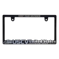 Raised USCV Logo License Plate Frame(Chrome) for JPN size