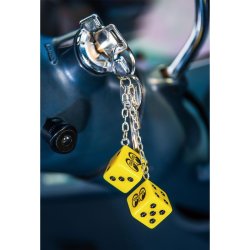 MOON Twin Dice Keyring