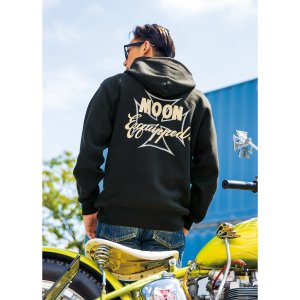 Photo1: MOON Equipped Iron Cross Line Pullover Hoodie