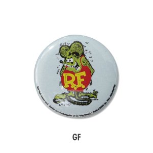 Photo1: Rat Fink Can Badge Green Fink