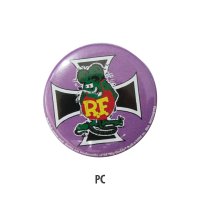 Rat Fink Can Badge Purple Cross