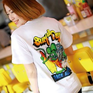 Photo4: Rat Fink Monster T-Shirt "Surf all Day"