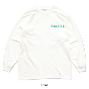 Photo3: MOON Big Eyeshape Long Sleeve T-shirt White/Blue