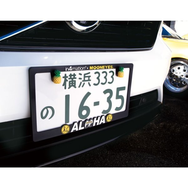 Photo1: Raised in4mation Logo License Plate Frame for JPN size (1)