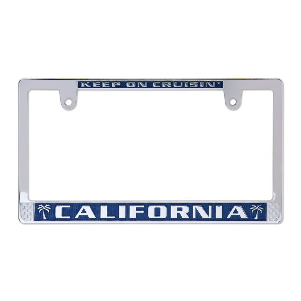 Photo1: CALIFORNIA License Plate Frame (Chrome) JPN Size (1)