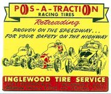 Photo: HOT ROD Sticker POS-A-TRACTION RACING TIRES Sticker