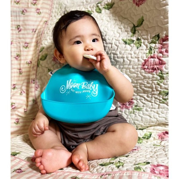 Photo2: MOON Baby Silicone Bib (2)