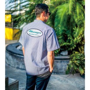 Photo: MOON Oval Logo Seersucker Work Shirt