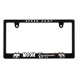 Photo2: Raised MOON Equipped Logo License Plate Frame (Chrome) for JPN size (2)