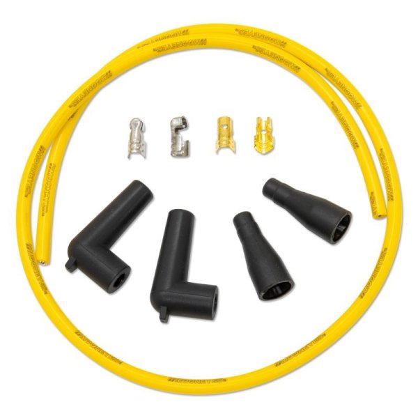 Photo1: MOONEYES YELLOW Silicon Spark Plug Wire set for H-D (1)