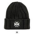 Photo5: MOON Equipped Iron Cross Beanie Cap (5)