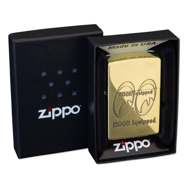 MOON Equipped Zippo Lighter (Brass)
