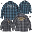 Photo3: MOON Custom Cycle Shop Wool Check Shirt (3)