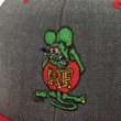 Photo6: Standing Rat Fink Embroidery Flat Visor Cap (6)