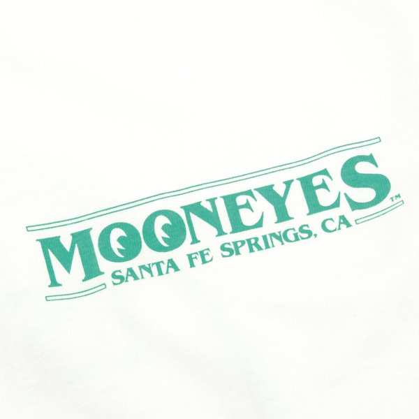 Photo4: MOON Big Eyeshape Long Sleeve T-shirt White/Blue (4)