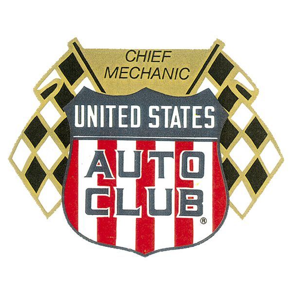 Photo1: HOT ROD Sticker UNITED STATES AUTO CLUB Sticker (1)