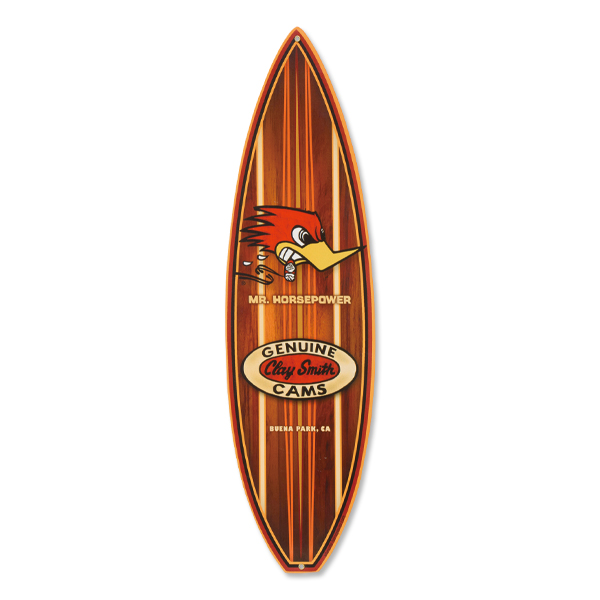 Photo1: Clay Smith Woodie Surfboard Metal Sign (1)