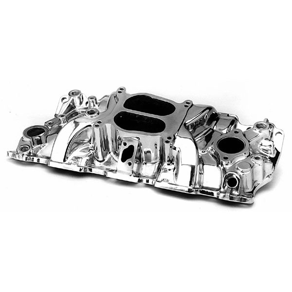 Photo1: Powre Plus Intake Manifold SB Chevy 180゜Polish (1)