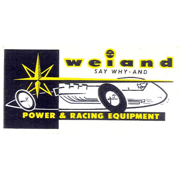 Photo1: HOT ROD Sticker weiand PWER & RACING EQUIPMENT Sticker (1)