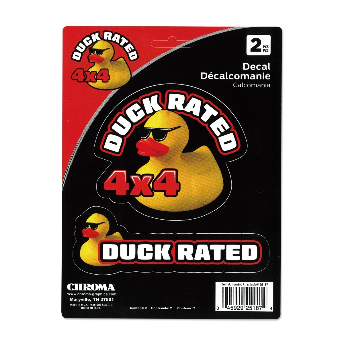 Photo1: Duck Rated Decal (1)