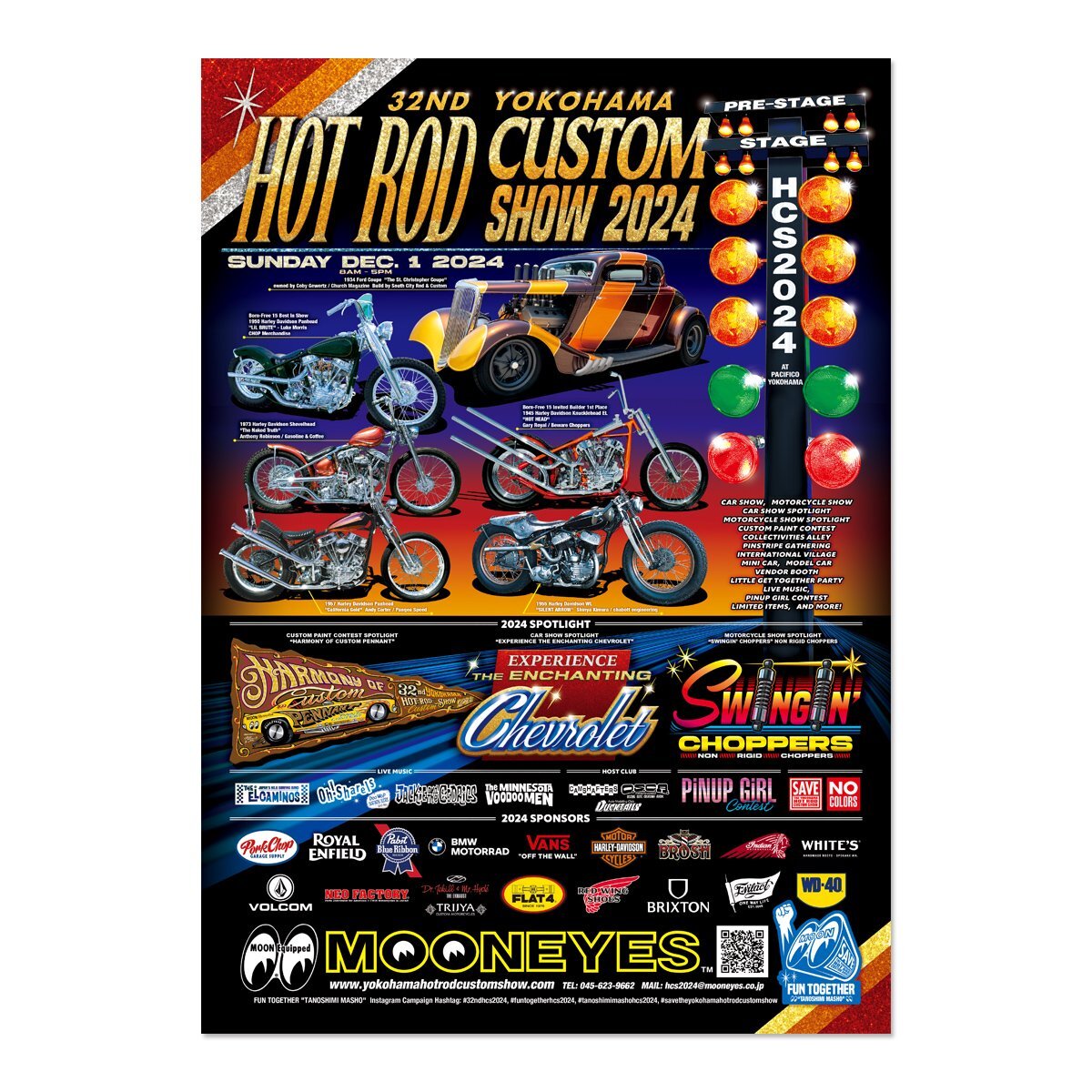 Photo1: 32nd YOKOHAMA HOT ROD CUSTOM SHOW 2024 Poster (Photo) (1)