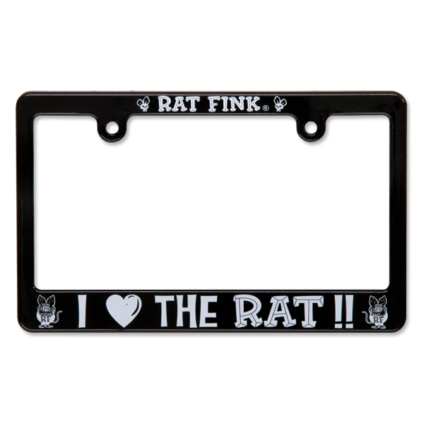 Photo1: Rat Fink License Frame for Motorcycle "I LOVE THE RAT" (1)